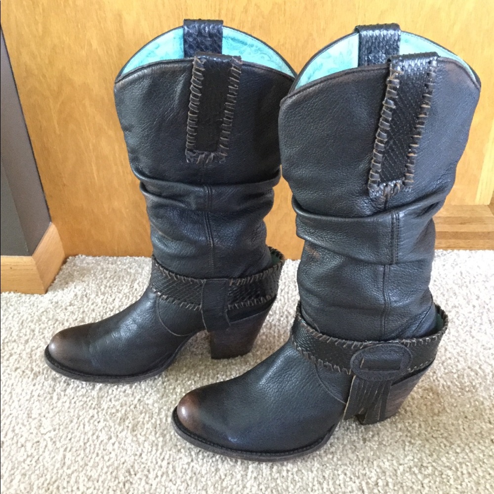 Corral Europa Lamb Slouch Cowboy Boots Size 9